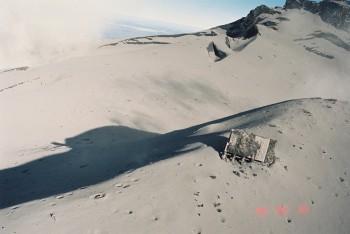 Dome Shelter area in 1996 after the eruption started