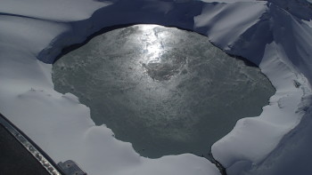 Ruapehu Crater Lake showing the upwelling zone