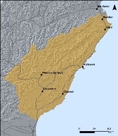 Area where landslides have occurred from the Kaikoura Earthquake.