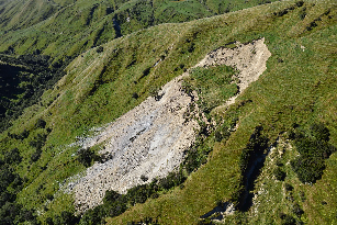 Large Landslide in the Puketoi Range Foothills