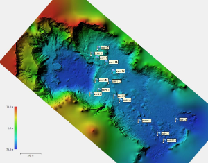 DTM (Digital Terrain Model) of the crater floor at White island