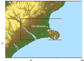Map of Canterbury region