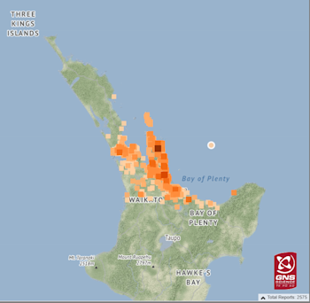 Felt reports from the M5.2 earthquake 