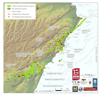 The latest fault rupture map now includes detailed offshore mapping (click for a bigger version)