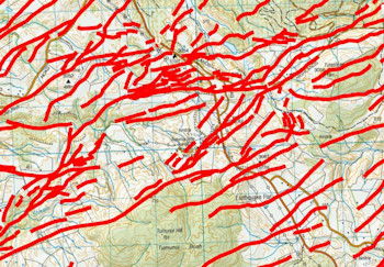 Fault map drawn from the GNS Science Active Faults database