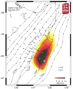 The February 2013 slow-slip event in the Hawke's Bay.