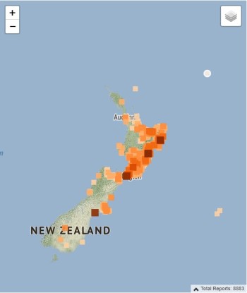 M7.4 Kermadec earthquake on 2020 June 19 12:49am (NZT): 