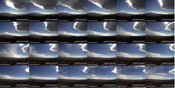 Frontal clouds developing across Tongariro National Park