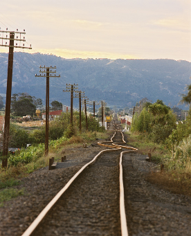 Damaged railway