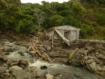 Storm impacts at Rosy Morn.