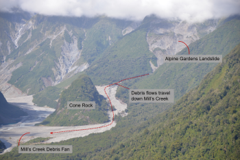 Alpine Gardens landslide and debris flow