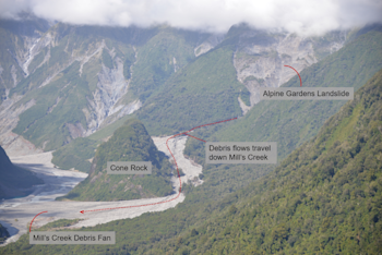 Alpine Gardens landslide and debris flow