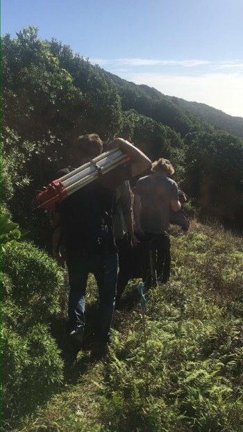 Carrying the equipment out
