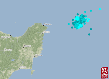 Aftershocks from M7.3 East Cape quake