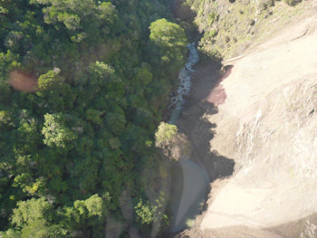 Ote Makura (Goose Bay) dam breach (photo: Environment Canterbury)