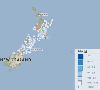 Strong motion data from a 2018 earthquake in Taumaranui. 