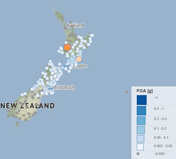 Strong motion data from a 2018 earthquake in Taumaranui. 