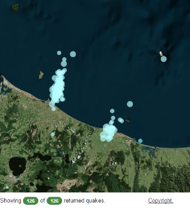 The location of the foreshocks