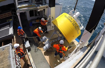 DART system deployed into the Pacific Ocean