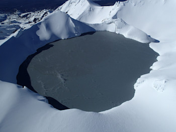 Mt Ruapehu Crater Lake on 27 August 2018 during a routine sampling visit