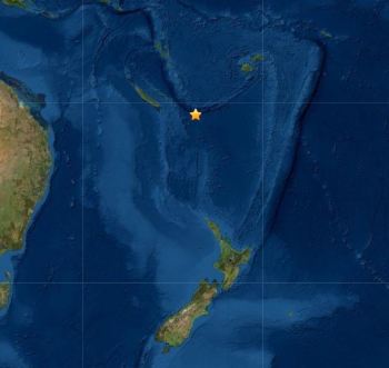 Location of the M7.7 earthquake southeast of the Loyalty Islands