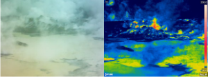 Thermal IR image of crater area