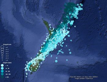 10,957 earthquakes located by GeoNet from Jan-June 2023