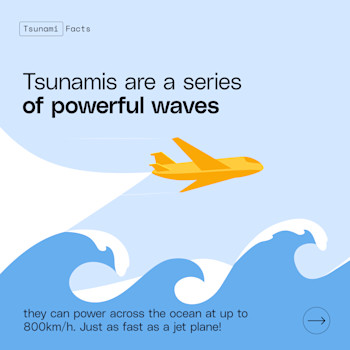 Tsunamis can travel across the ocean as fast as a jet airplane