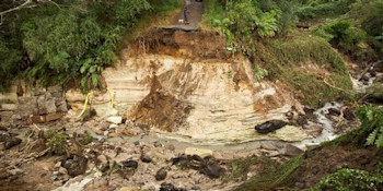 Paradise Valley Road, Rotorua, 13 March 2017 (photo: Dominion Post)