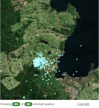 Location of the earthquakes to date