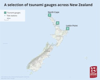 A selection of tsunami gauges across New Zealand