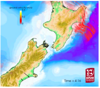 Seismic waves generated by the M 7.8 Kaikōura earthquake propagated north along the Hikurangi subduction zone 