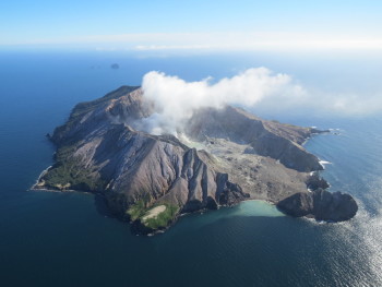 Aerial view of White Island