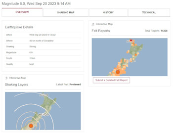 2023 M6.0 South Island earthquake with ‘best’ quality