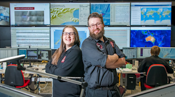 Staff in the NGMC keeping an eye on New Zealand's geohazards