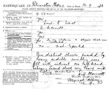 1923 Felt Report from Christchurch