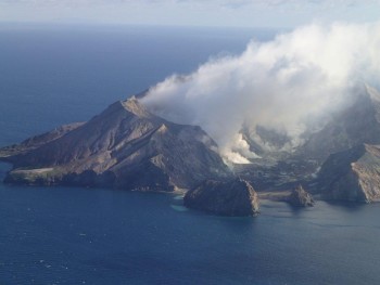 Aerial view of White Island taken on a recent monitoring flight on 1st July 2013