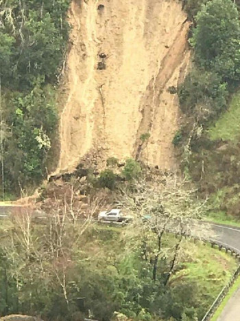 Tiniroto Bluffs near Gisborne, 14 July 2017 (photo: Gisborne District Council)