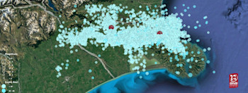 Earthquakes located in the Canterbury region from Sept 4, 2010 to Sept 4, 2020