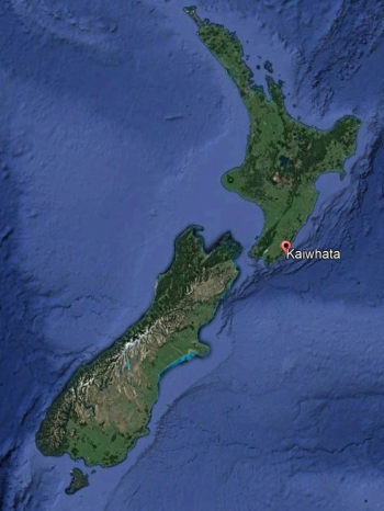 Location of Kaiwhata, Wairarapa