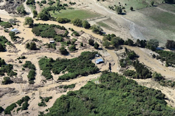 Storm runoff impacts in the Nelson-Tasman Region (Source: Tasman District Council).