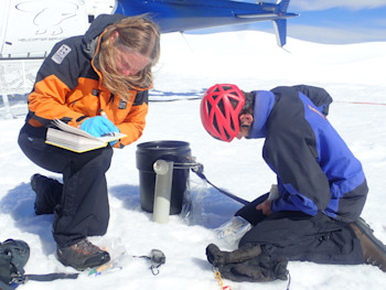 Crater lake sampling trip Oct 2023