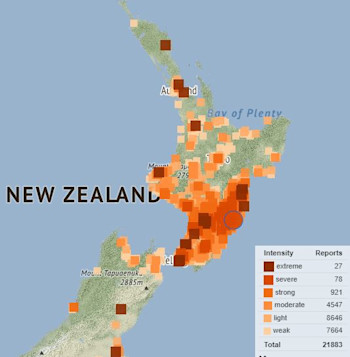 Felt reports from the M5.9 at 10:30AM