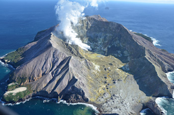 View of Whakaari/White Island taken on May 20th 2020