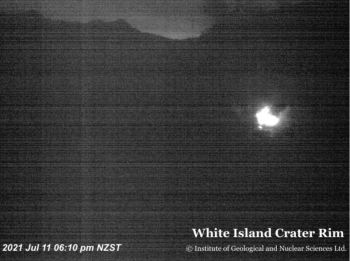 Night Glow showing on the Crater Rim camera