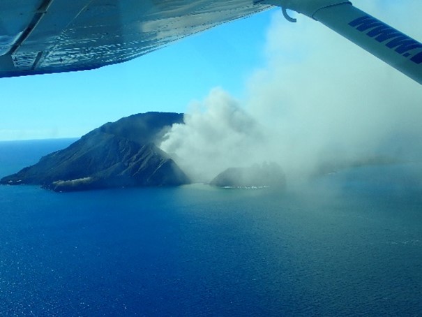 Image taken during flight on 14 January 2025, note the increase in ash content.