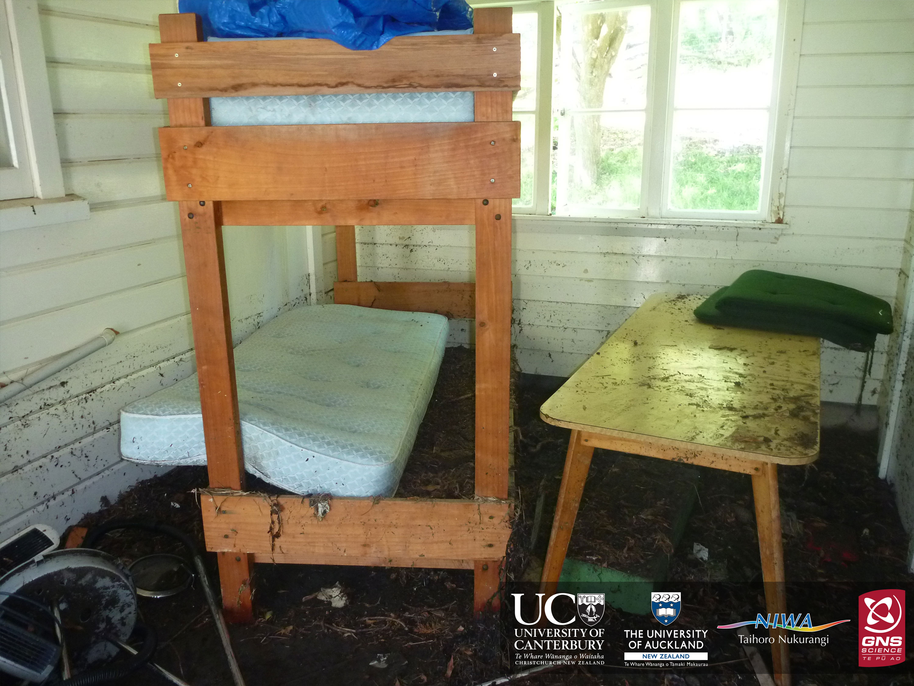 Tsunami damage inside the cottage